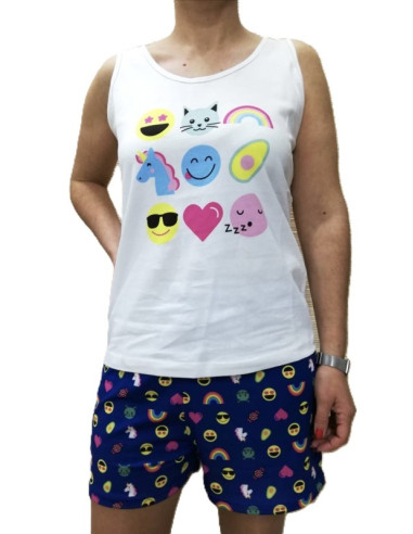 Pijama sin manga mujer 