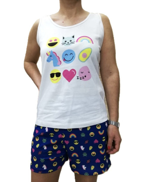 Pijama sin manga mujer 