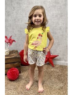 Pijama tirantes fresitas niña 