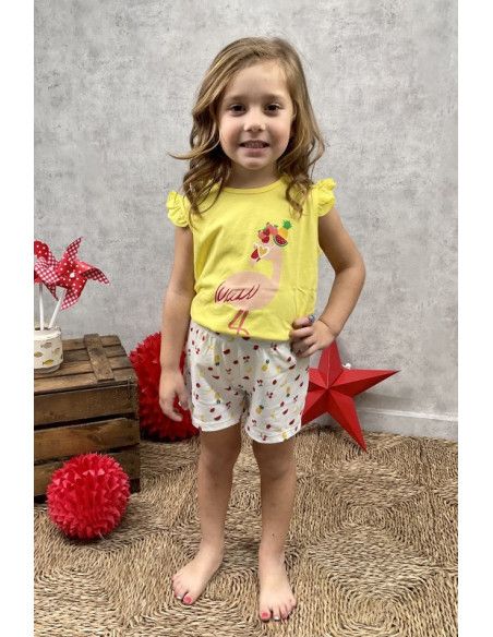 Pijama tirantes fresitas niña 