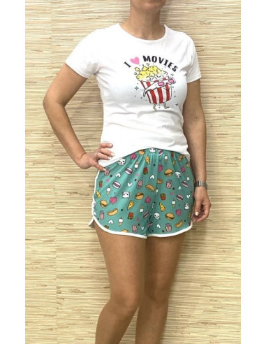 Pijama manga corta mujer 