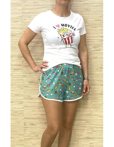 Pijama manga corta mujer 