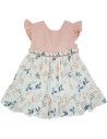 Vestido lino rosa para bebé 
