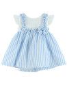 Vestido tela rayas para bebé 