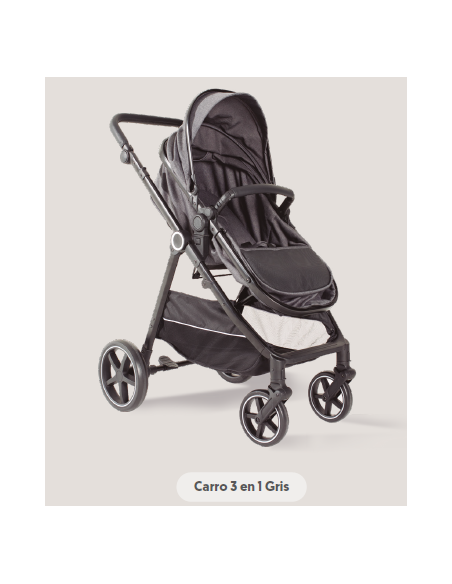Carro convertible negro 3 en 1 