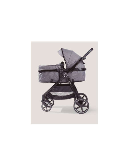 Carro convertible gris 3 en 1 