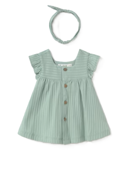 Vestido con diadema recién nacida 