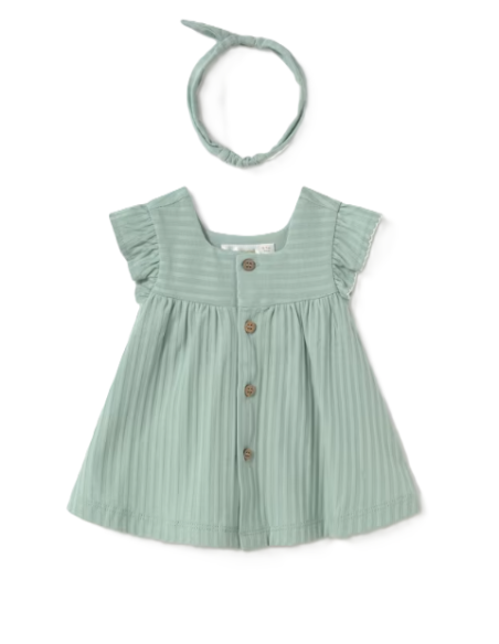 Vestido con diadema recién nacida 