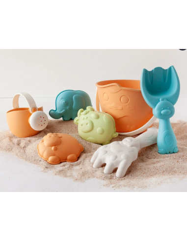 Cubo playa animales bebé 