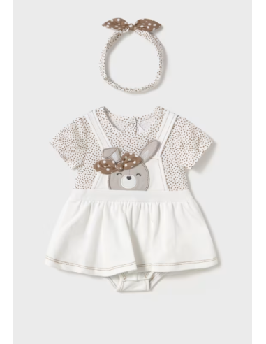 Pelele peto simulado con diadema bebé niña [product.brand] 2 - Ropa para Bebé | dyley | 