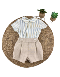 Conjunto manga corta y bermuda bebé niño 