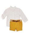 Conjunto camisa blanca y bermuda niño 