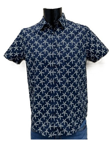 Camisa hombre fantasía manga corta 
