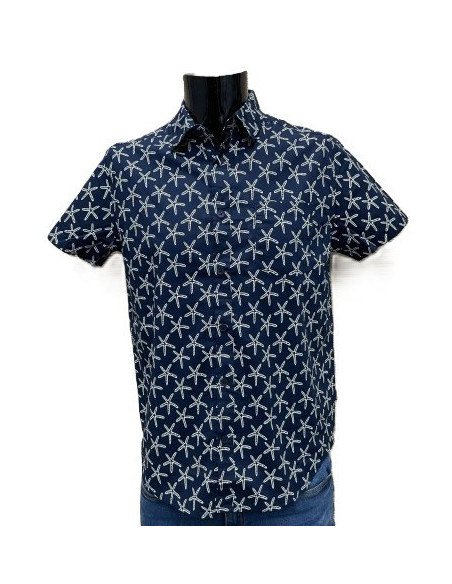 Camisa hombre fantasía manga corta 