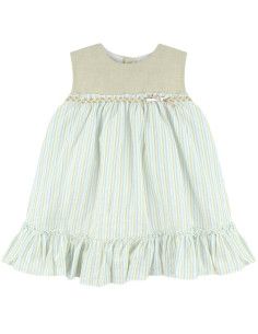 Vestido infantil de lino 
