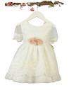Vestido ceremonia blanco roto infantil 