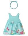 Vestido con diadema recién nacida 