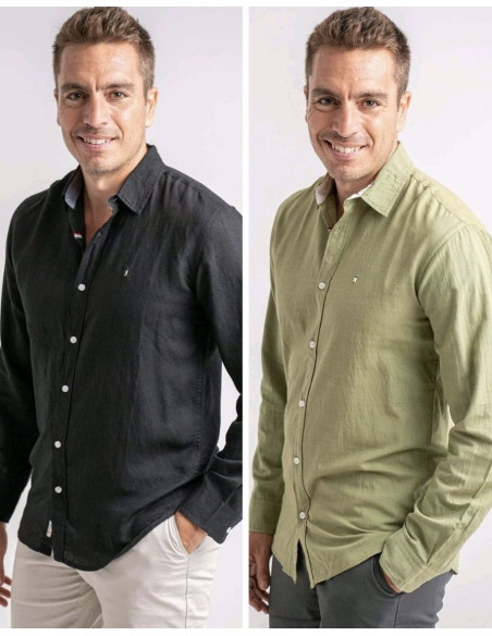Camisa hombre semi entallada 