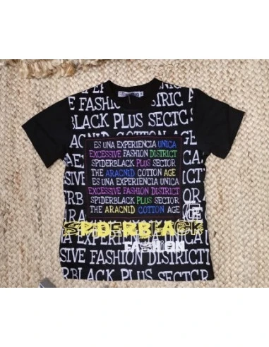 Camiseta manga corta letras niño 