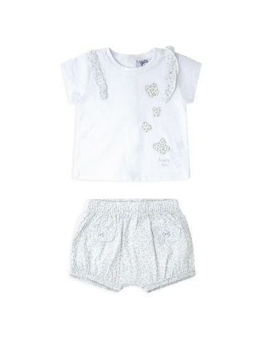 Conjunto 2 piezas short tela para bebé 