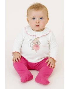 Conjunto polaina ratoncita bebé niña 