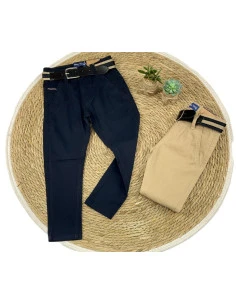 Pantalón largo con correa para chico 