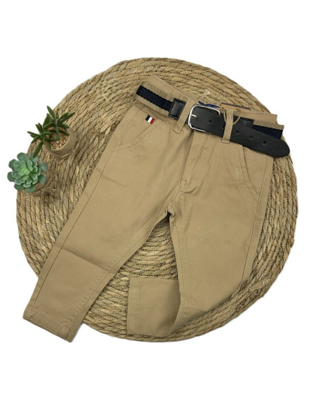 Pantalón largo con correa para chico 
