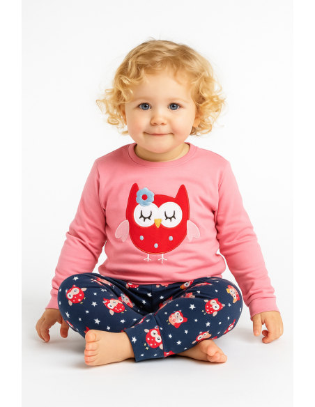 Pijama fino manga larga buho niña [product.brand] 1 - Ropa para Bebé | dyley | 