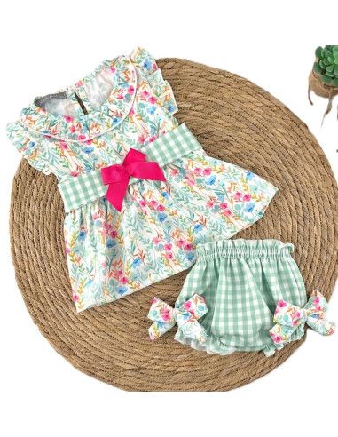 Vestido con braguita bebé niña 