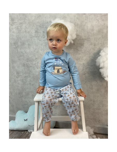 Pijama manga larga seta bebé niño 