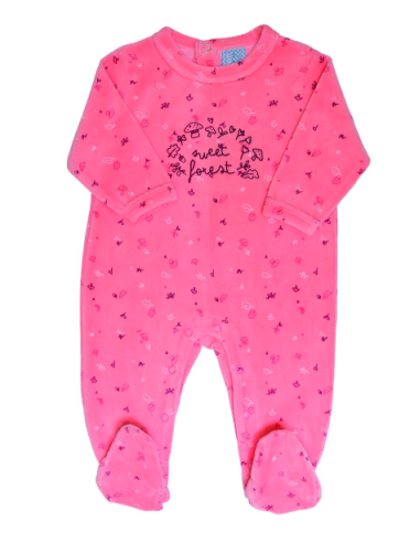 Pijama largo tundosado princess bebé niña 