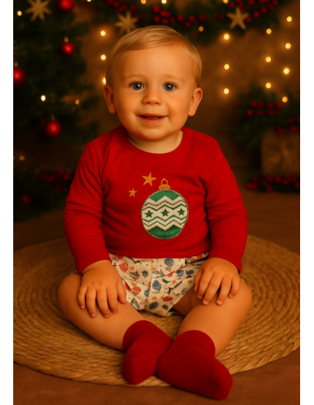 Conjunto 2 piezas bolitas navidad para bebé niño [product.brand] 1 - Ropa para Bebé | dyley | 