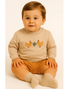 Conjunto sudadera pollito para bebé 
