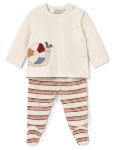 Conjunto 2 piezas polaina bebé niño 
