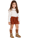 Conjunto short bambula niña 