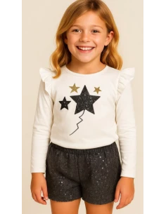 Conjunto 2 piezas short brilli niña 