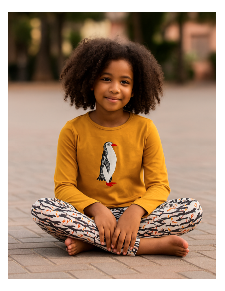 Conjunto pingüino niña 