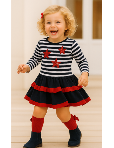 Vestido tul estrellas niña 