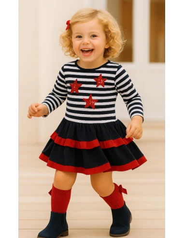 Vestido tul estrellas niña 
