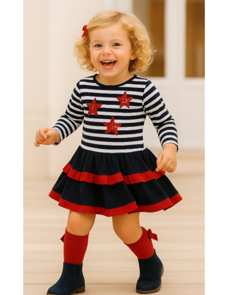 Vestido tul estrellas niña 
