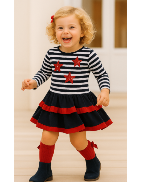 Vestido tul estrellas niña 