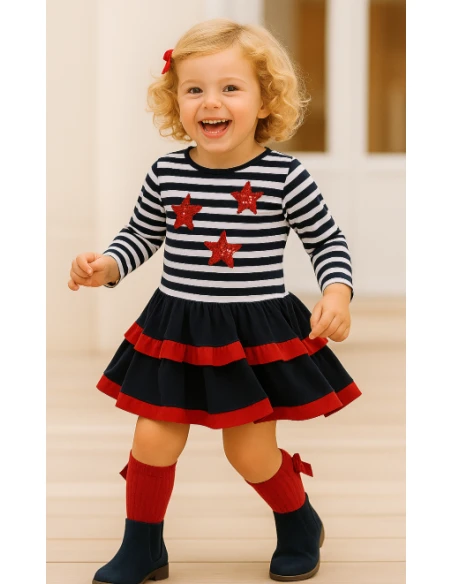 Vestido tul estrellas niña 