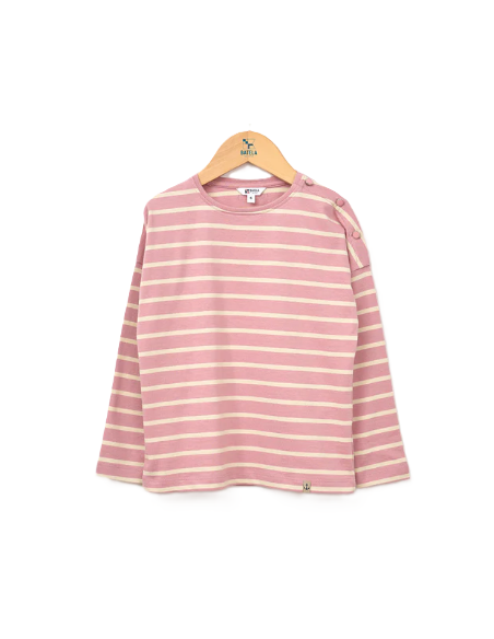 Camiseta manga larga rayas niña 