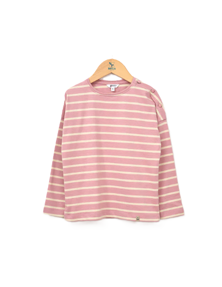 Camiseta manga larga rayas niña 
