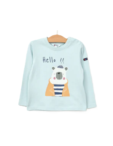 Camiseta manga larga oso bebe 