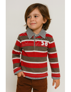 Polo manga larga rayas niño 