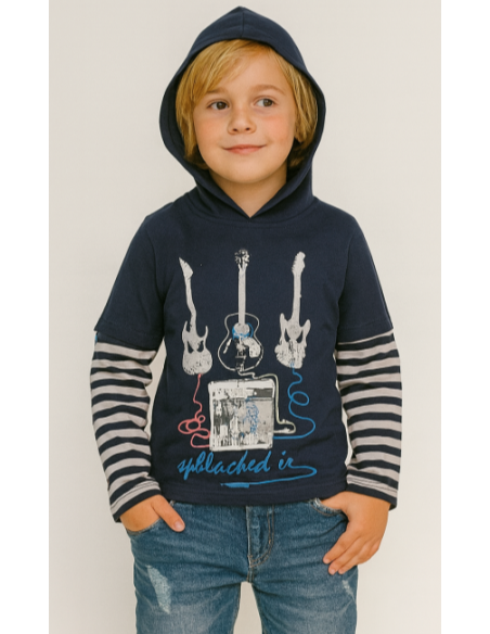Camiseta capucha guitaras niño [product.brand] 1 - Ropa para Bebé | dyley | 