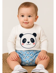 Conjunto sudadera oso panda para bebé 