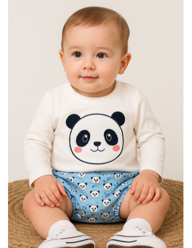 Conjunto sudadera oso panda para bebé 