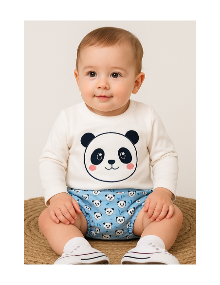 Conjunto sudadera oso panda para bebé 